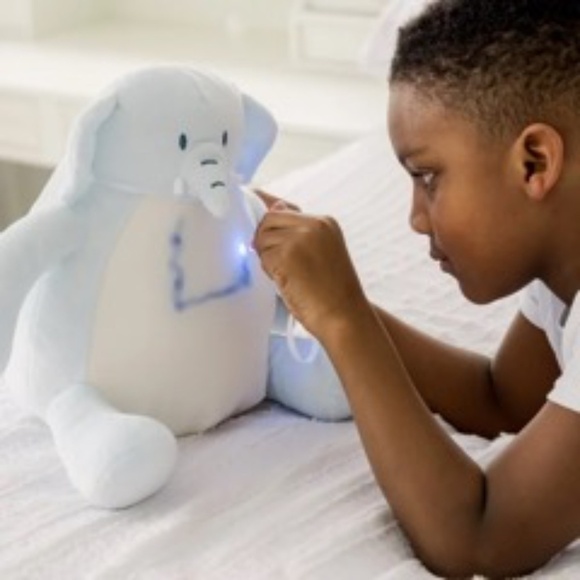 Belly Doodles Elephant with LED Pen 11" Plush - Picture 3 of 8